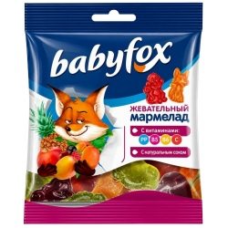 Мармелад жевательный «Babyfox» с соком ягод и фруктов