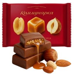 Шоколад молочный «Коммунарка» мягкая карамель с арахисом и фундуком