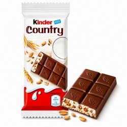 Батончик шоколадный Kinder Country с молочно-злаковой начинкой