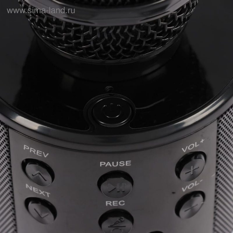 Микрофон для караоке Luazon LZZ-56, WS-858, 1800 мАч, чёрный