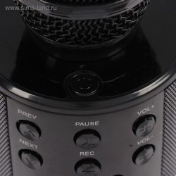 Микрофон для караоке Luazon LZZ-56, WS-858, 1800 мАч, чёрный